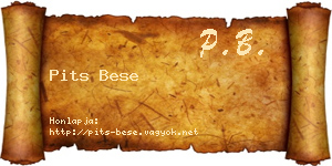 Pits Bese névjegykártya